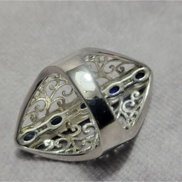 Karis Lapis Lazuli Openwork Ring - Picture 5 of 14